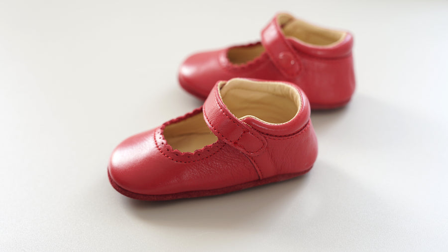 Abbey Shoes in Berry Red (Defect)