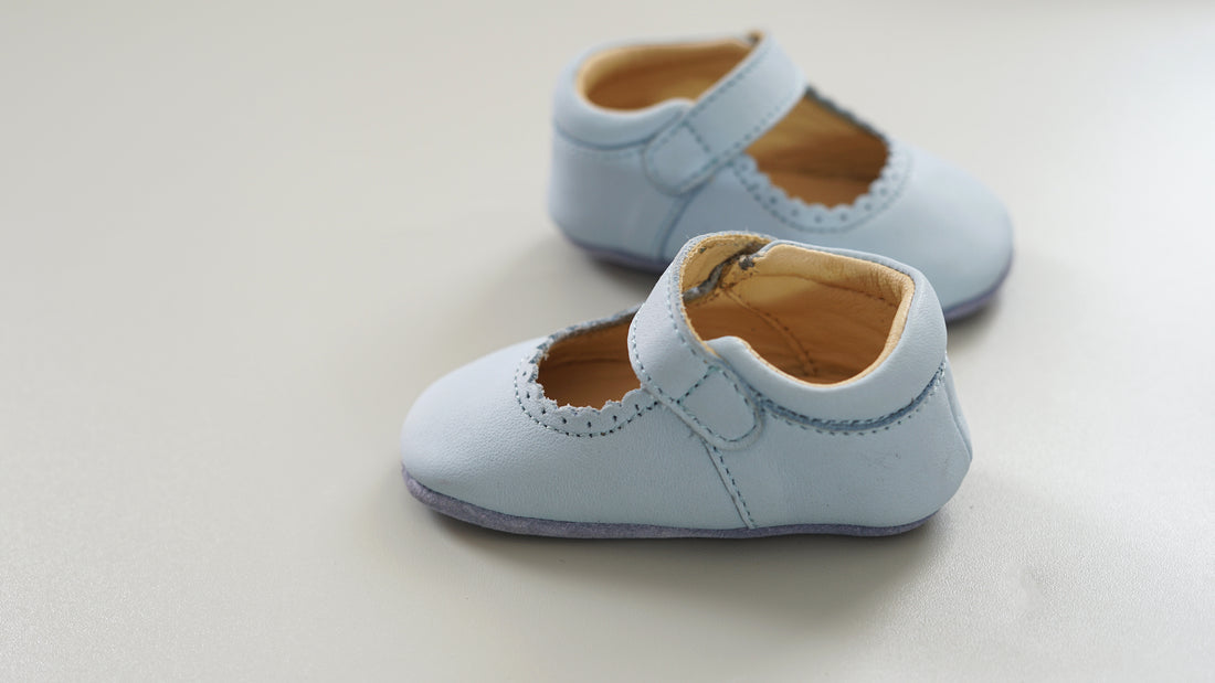 Abbey Shoes in Baby Blue (Defect)