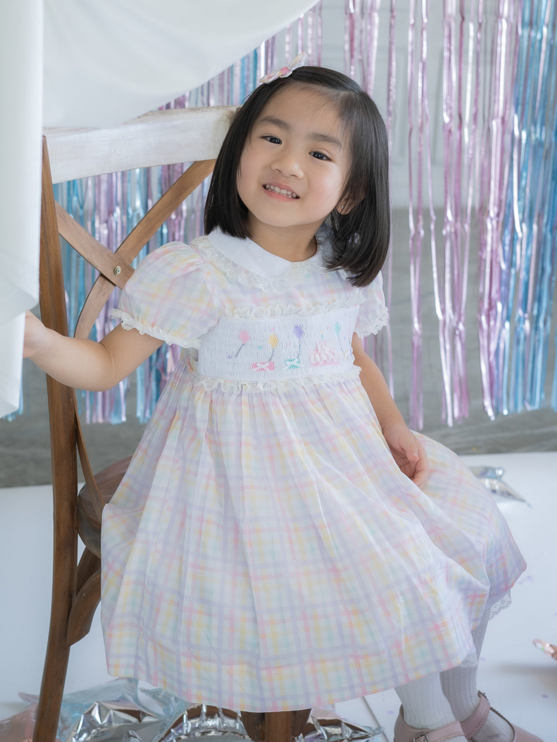 Anniversarie Dress in Rainbow Gingham