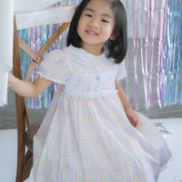 Anniversarie Dress in Rainbow Gingham