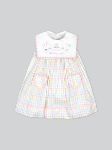 Confetti Dress in Rainbow Gingham