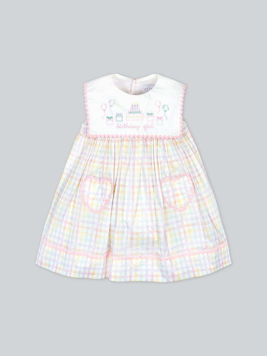 Confetti Dress in Rainbow Gingham