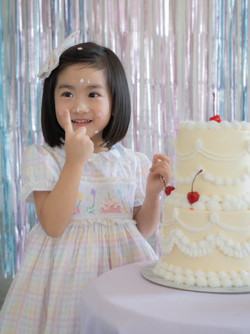 Anniversarie Dress in Rainbow Gingham