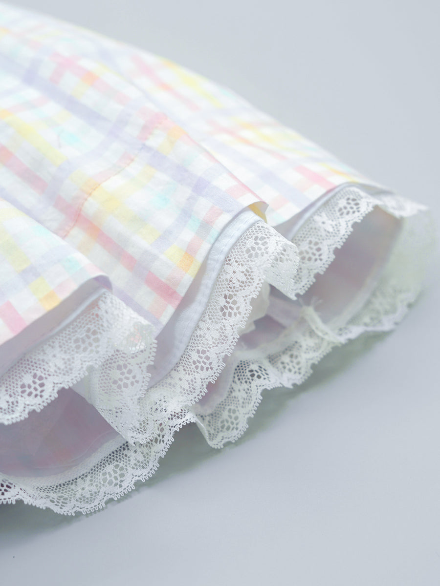 Anniversarie Dress in Rainbow Gingham