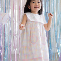 Confetti Dress in Rainbow Gingham