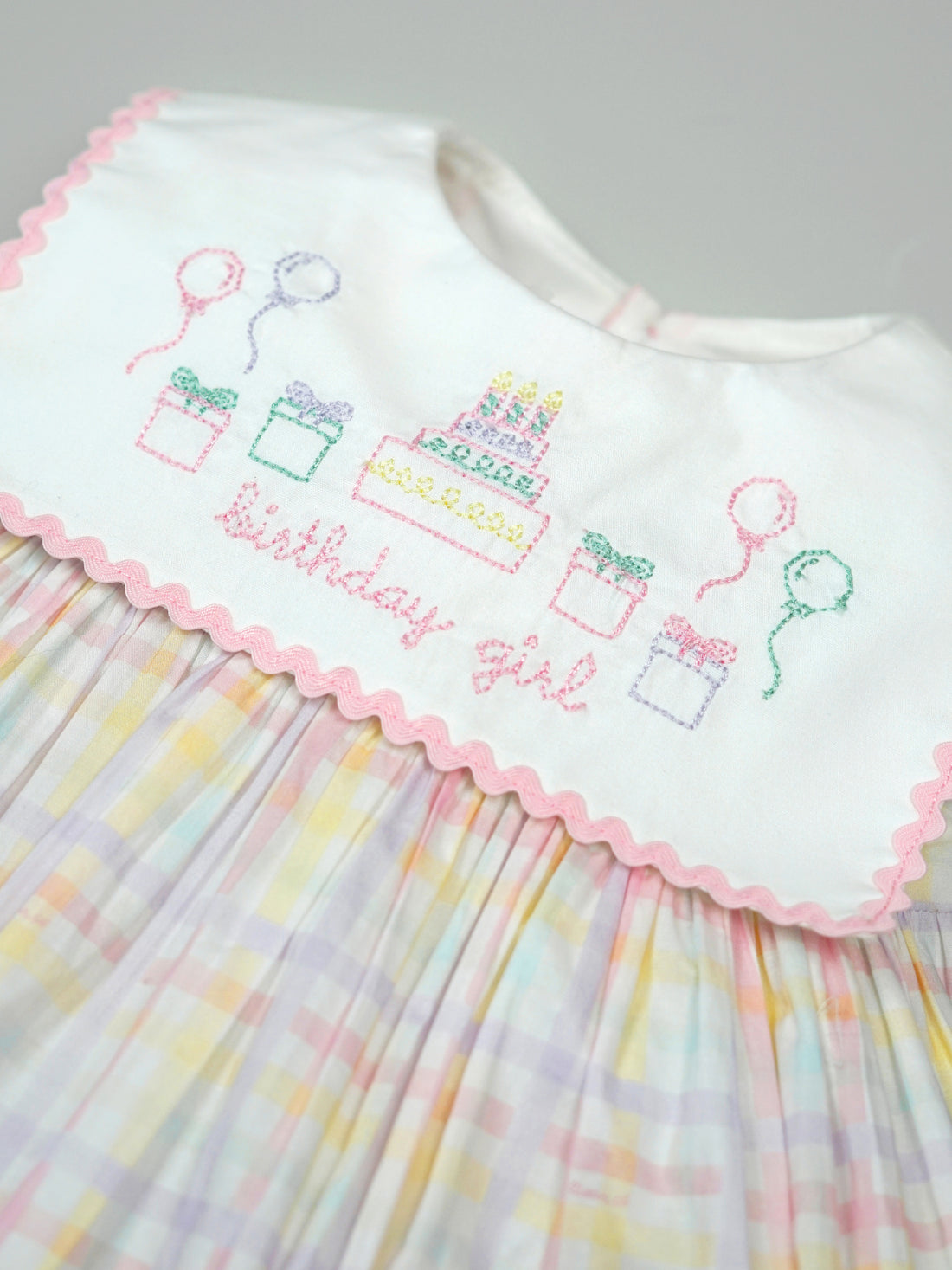 Confetti Dress in Rainbow Gingham