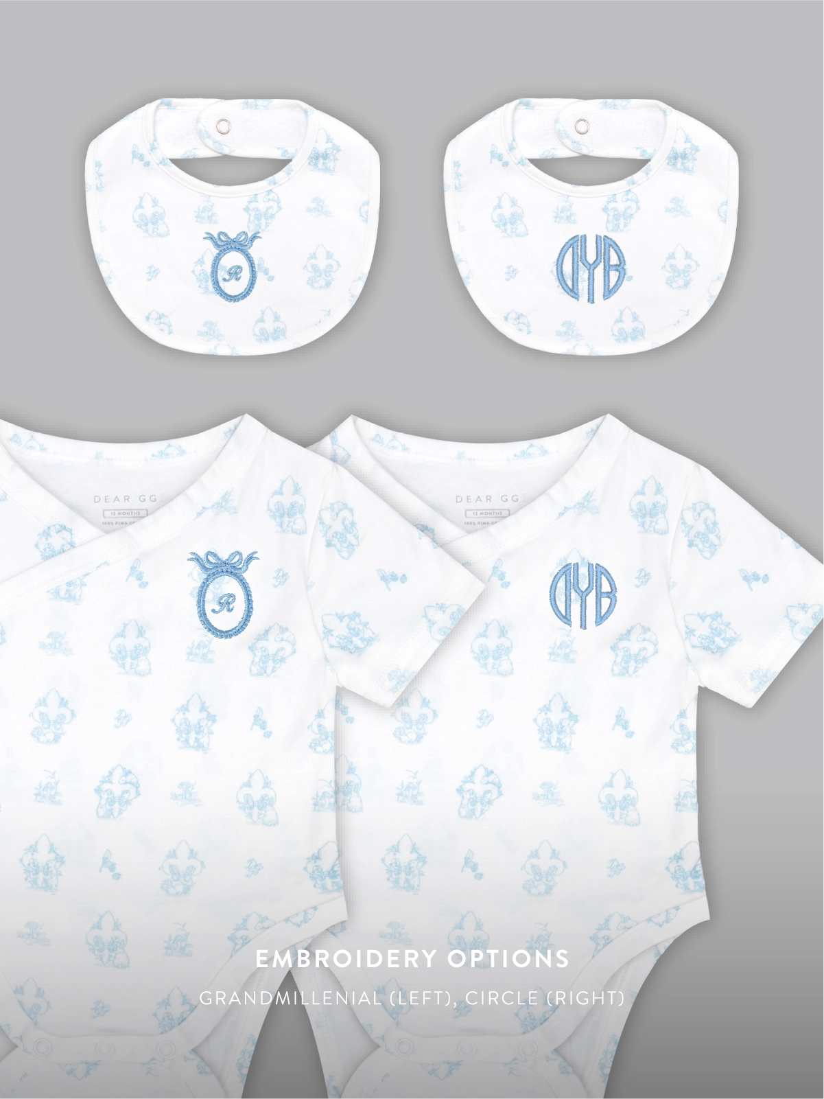 Set of 3 - Novelty Bundle of Joy in Baby Blue