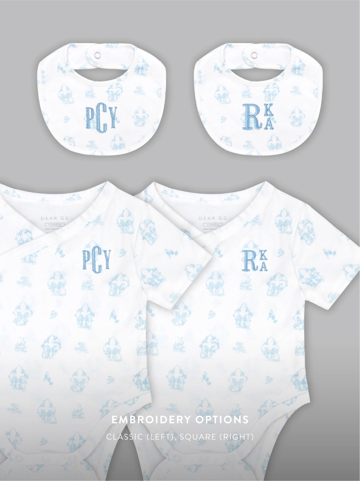 Set of 3 - Novelty Bundle of Joy in Baby Blue