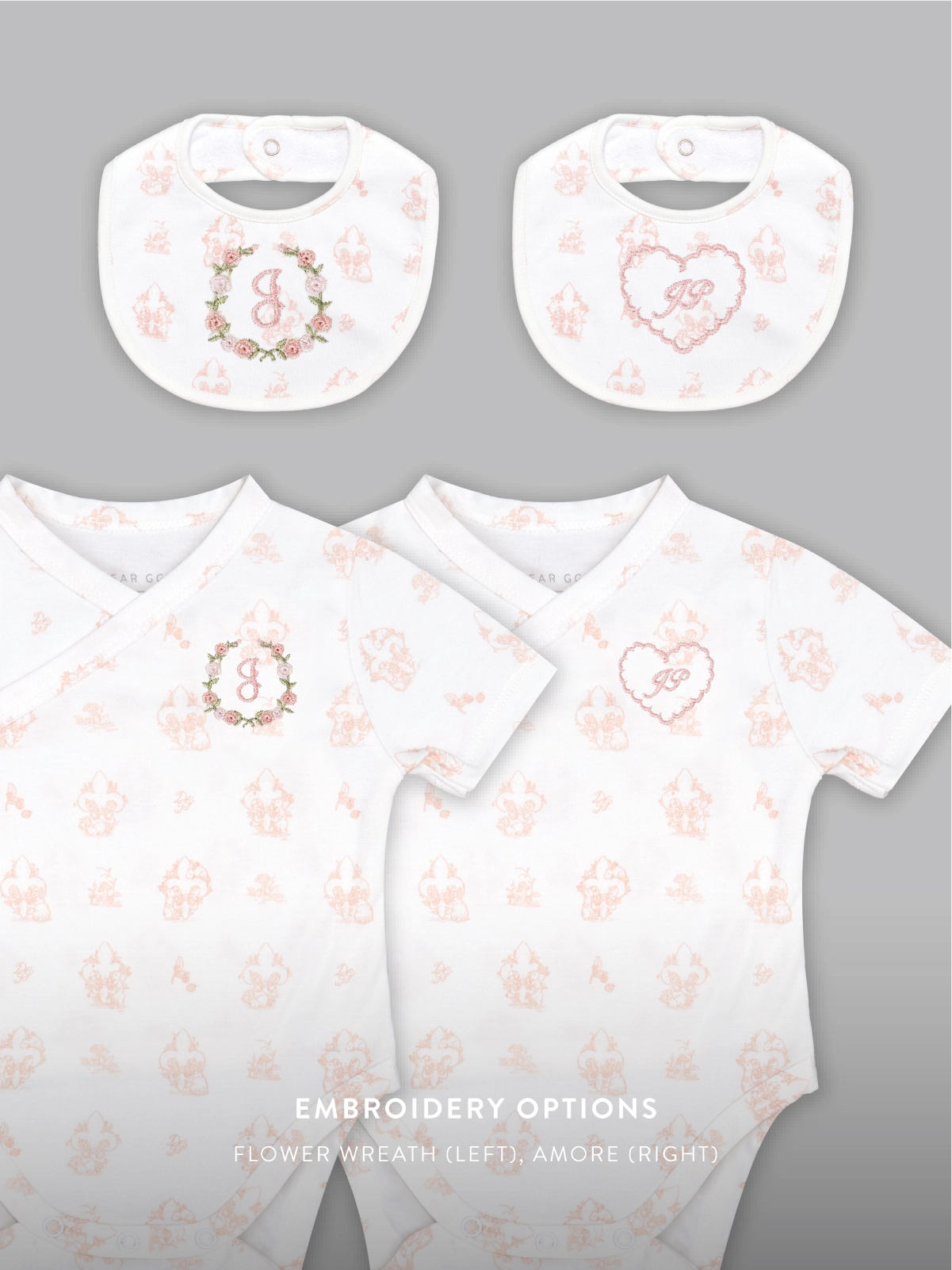 Set of 3 - Novelty Bundle of Joy in Baby Pink