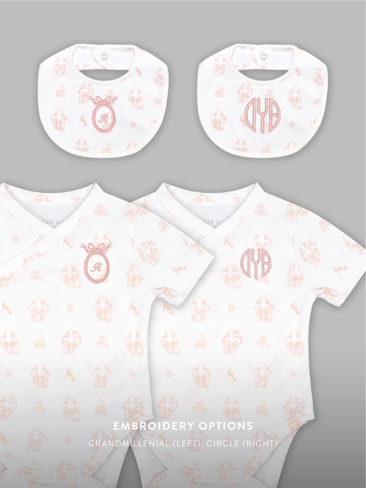 Set of 3 - Novelty Bundle of Joy in Baby Pink