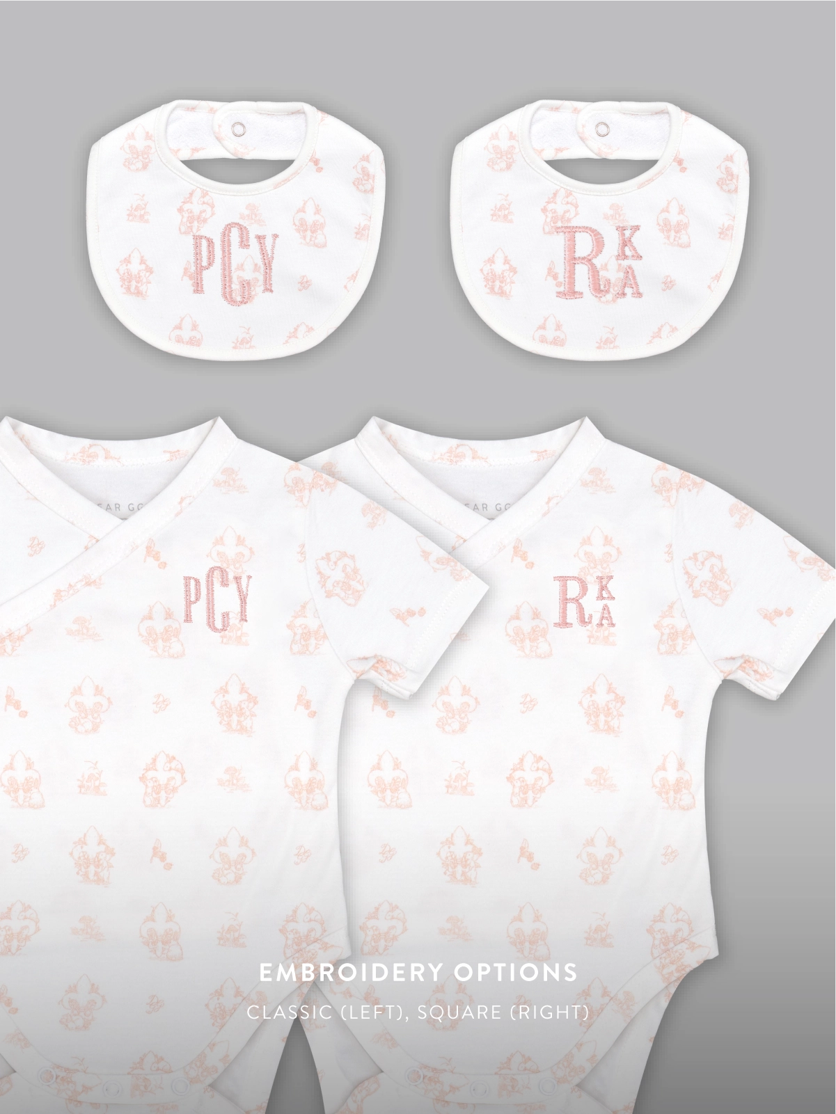 Set of 3 - Novelty Bundle of Joy in Baby Pink