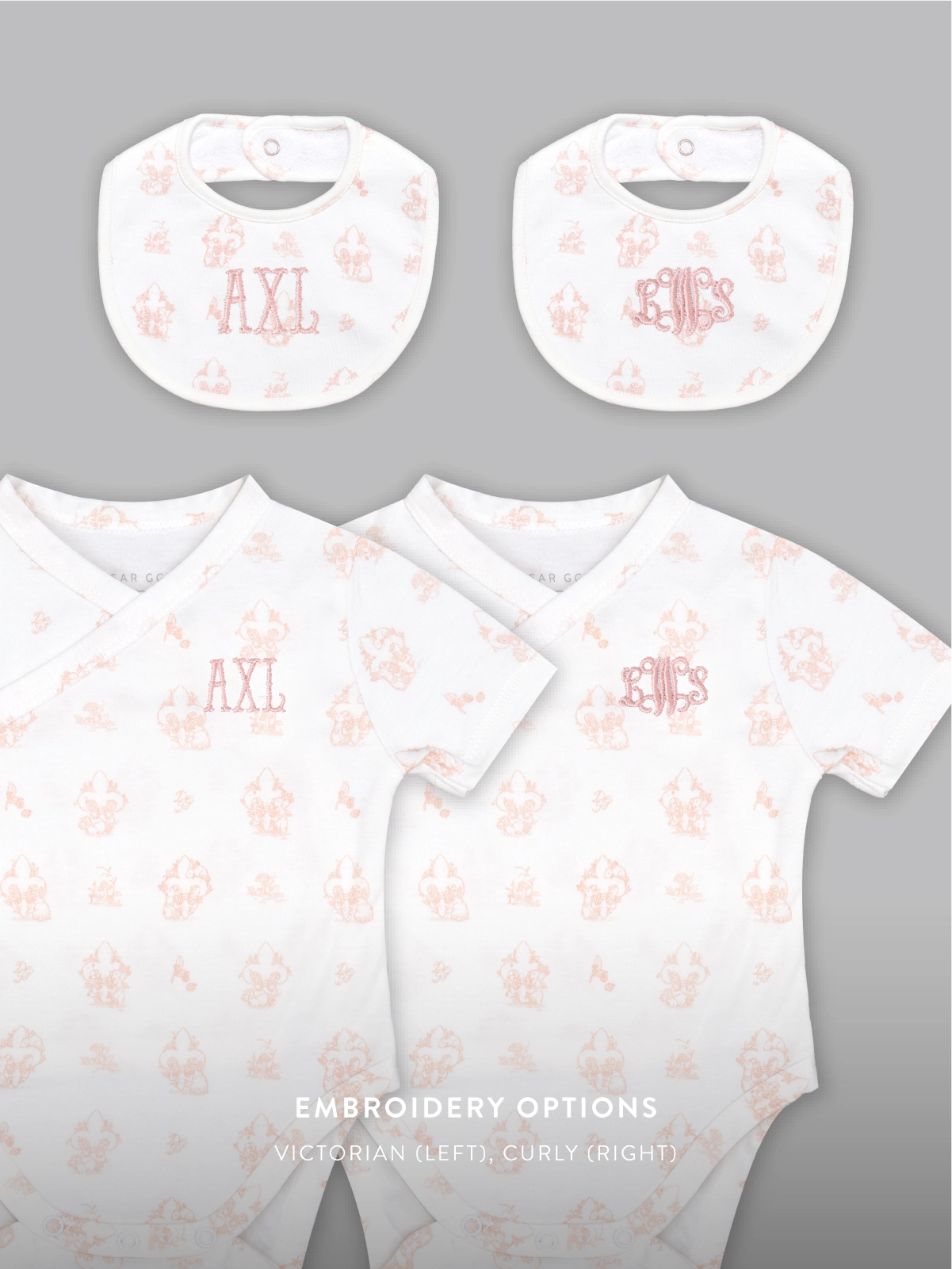 Set of 3 - Novelty Bundle of Joy in Baby Pink