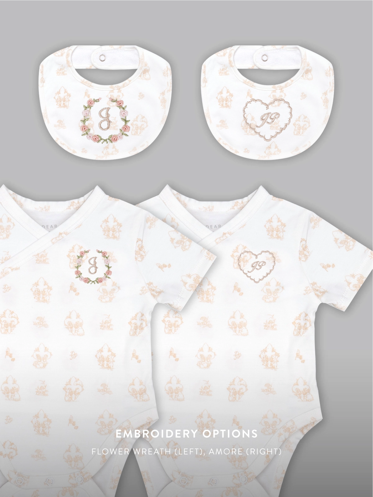 Set of 3 - Novelty Bundle of Joy in Taupe