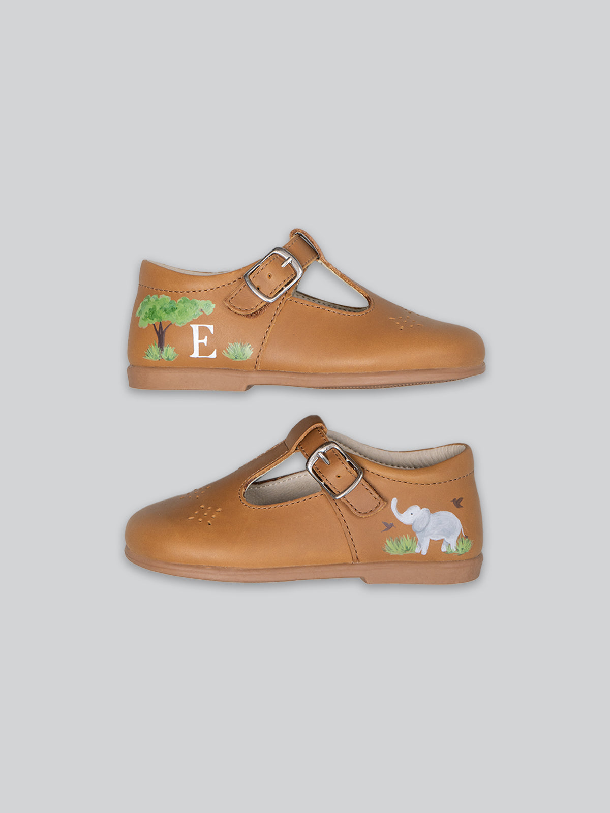 The Wildlife Wonders Hand Painted Shoes in Caramel