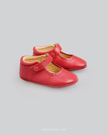 Abbey Shoes in Berry Red (Defect)