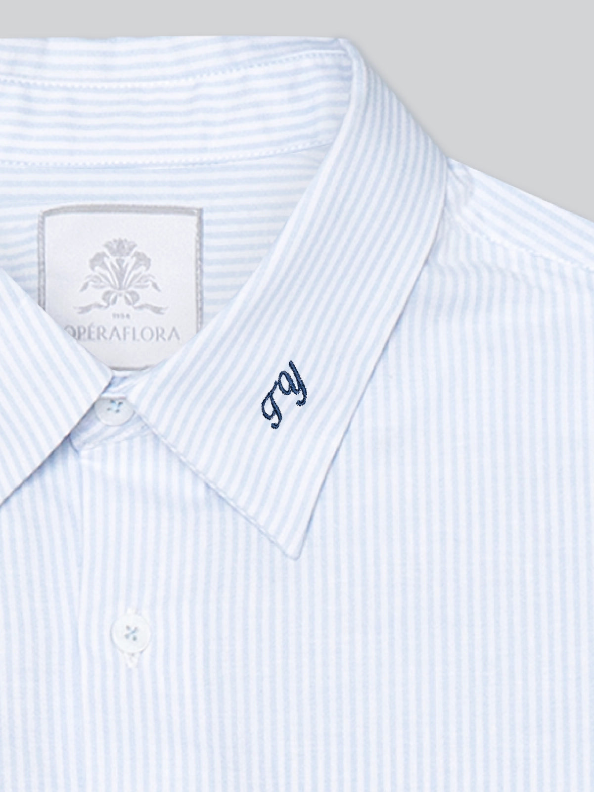 The Gentleman Shirt in Powder Blue Stripes