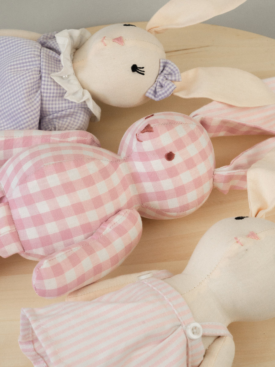 Pink Gingham Bunny