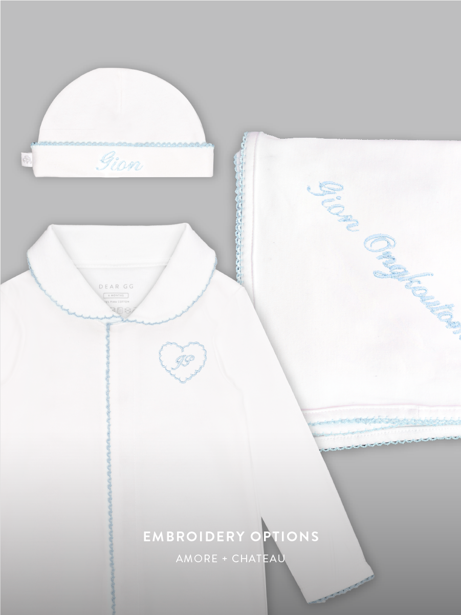 Signature Homecoming Bundle in Baby Blue Trims