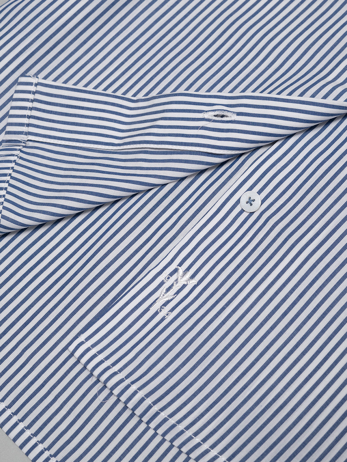 The Madam Shirt in Marine Stripes