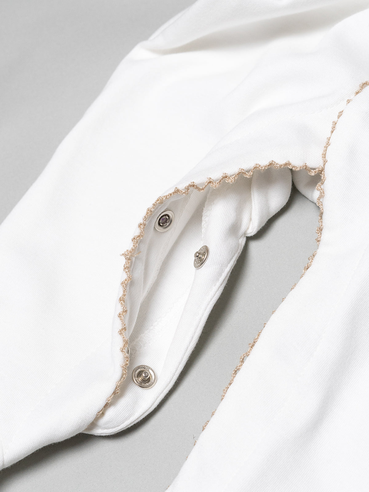 Signature Baby Sleepsuit In Taupe Trims