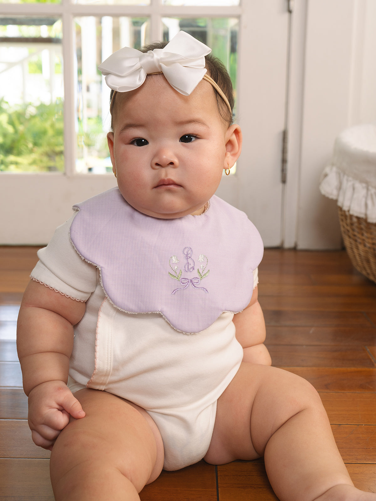 Soft Petal Bib Bundle in Purple
