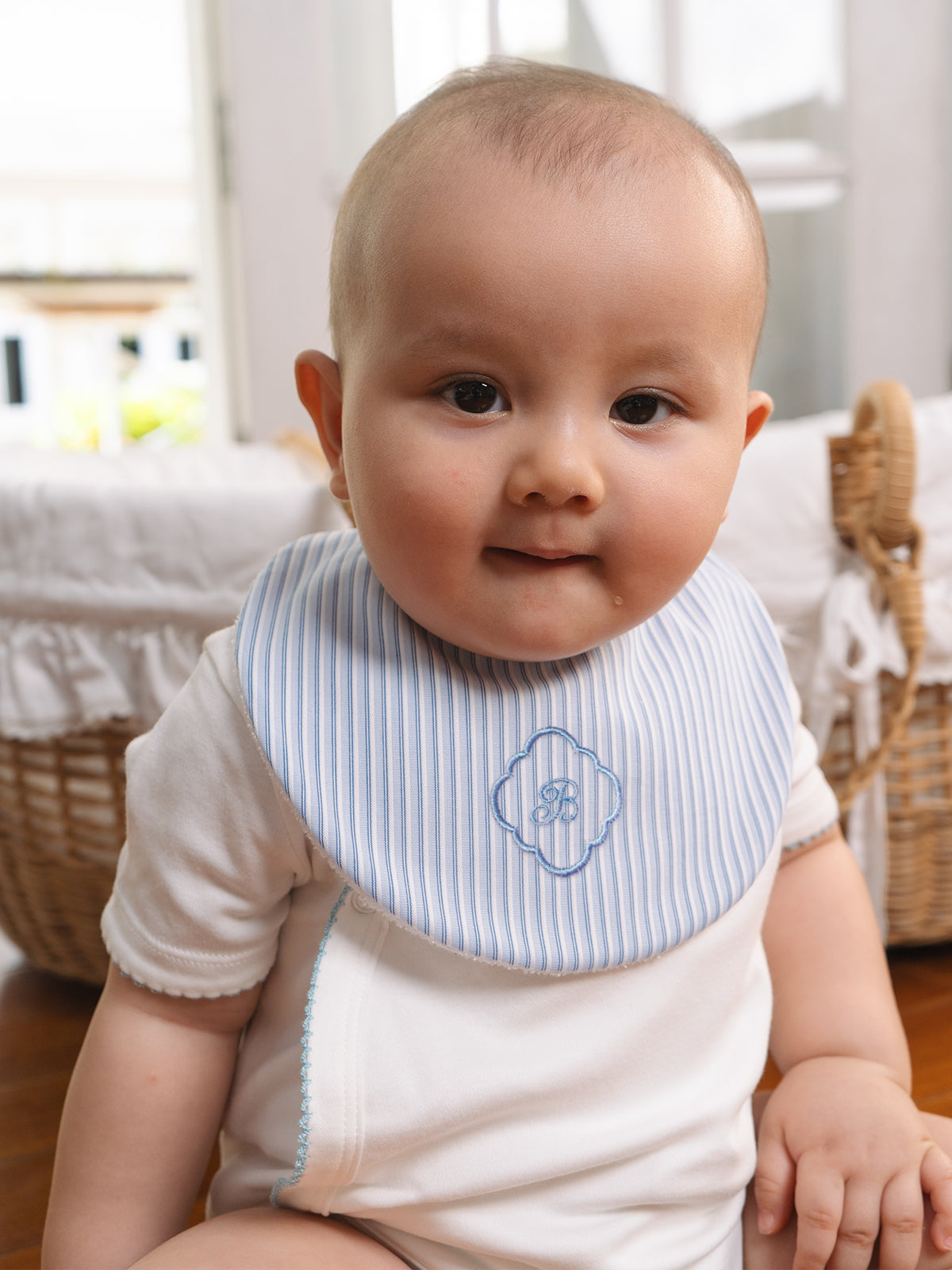 Soft Rounded Bib Bundle in Blue