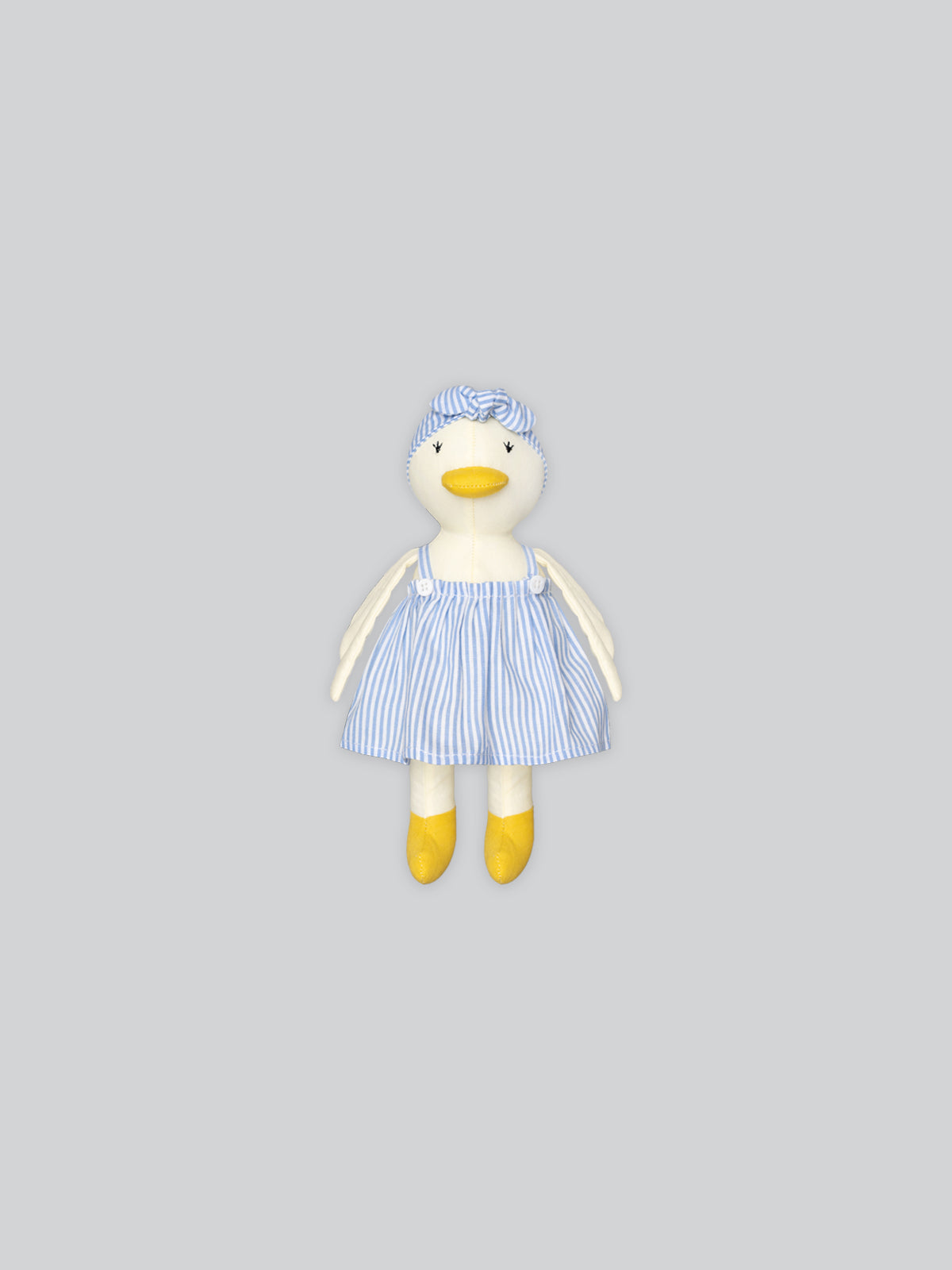 Summer Ducklings in Striped Dress