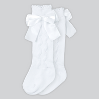 Holiday Cable Knit Socks in Pure White