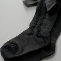 Holiday Cable Knit Socks in Black