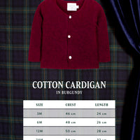 The Ultimate Cotton Cardigan in Burgundy