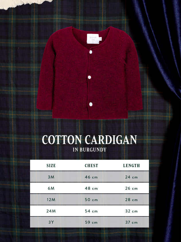 The Ultimate Cotton Cardigan in Burgundy