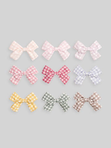 Houndstooth Bow Hairclips