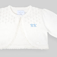 The Finest Cotton Cropped Cardigan in Pure White