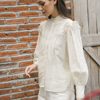 Wisteria Lace Dotted Blouse