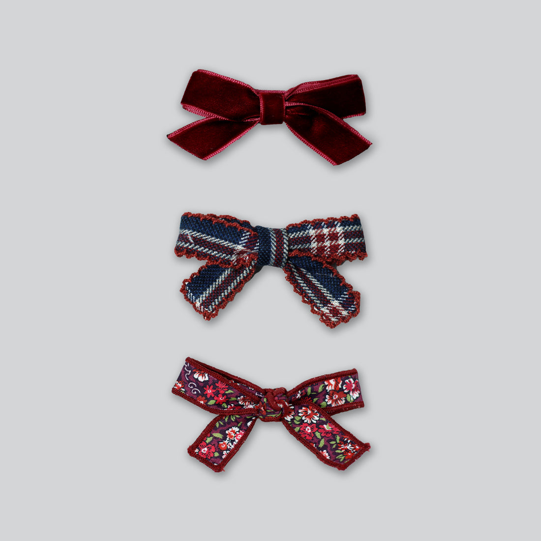 Assorted Holiday Bow Hair Clips