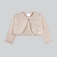 The Finest Cotton Cropped Cardigan in Khaki