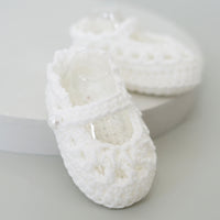 Strap Crochet Shoes in White